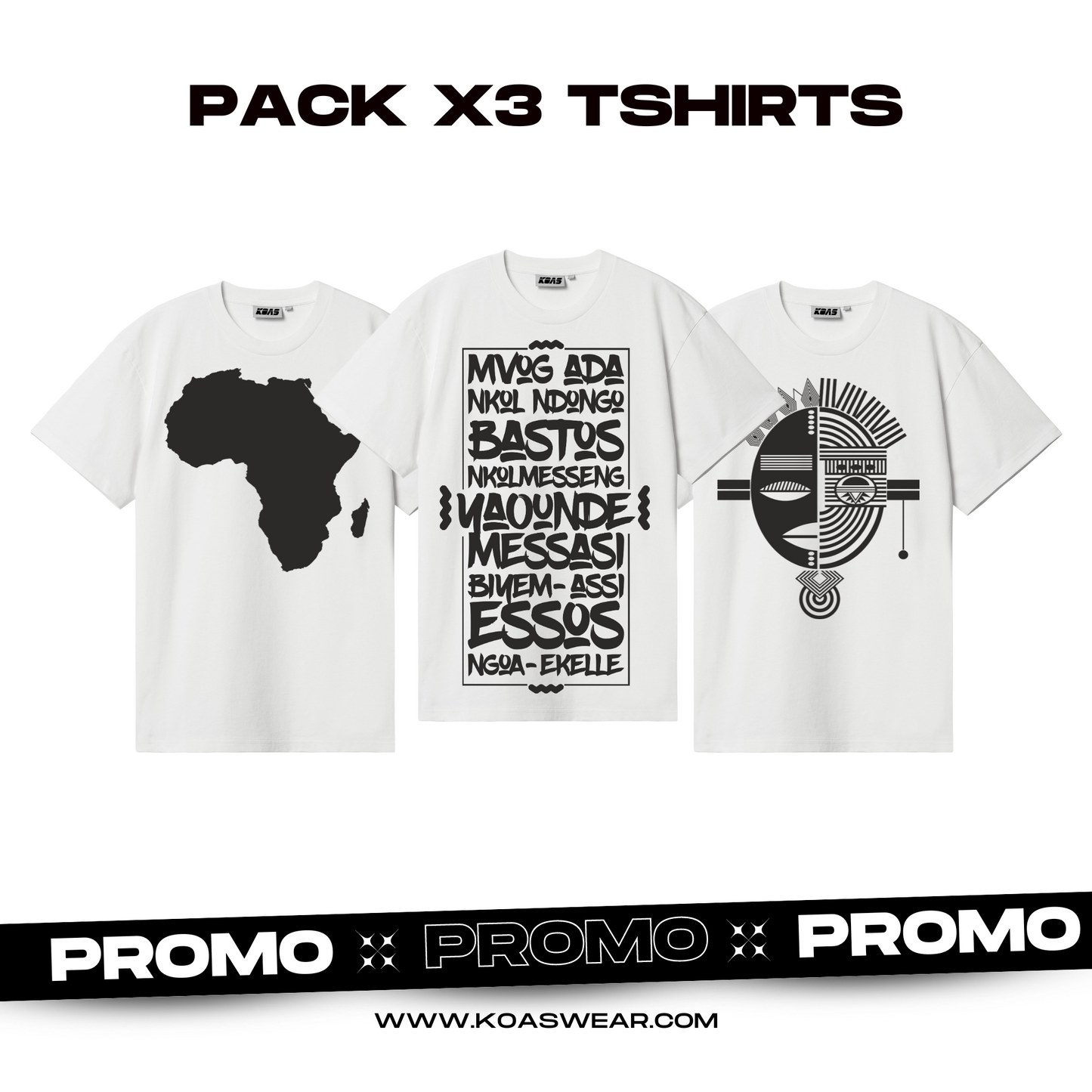 Tshirt - Promo pack de 03 Tshirts Africain