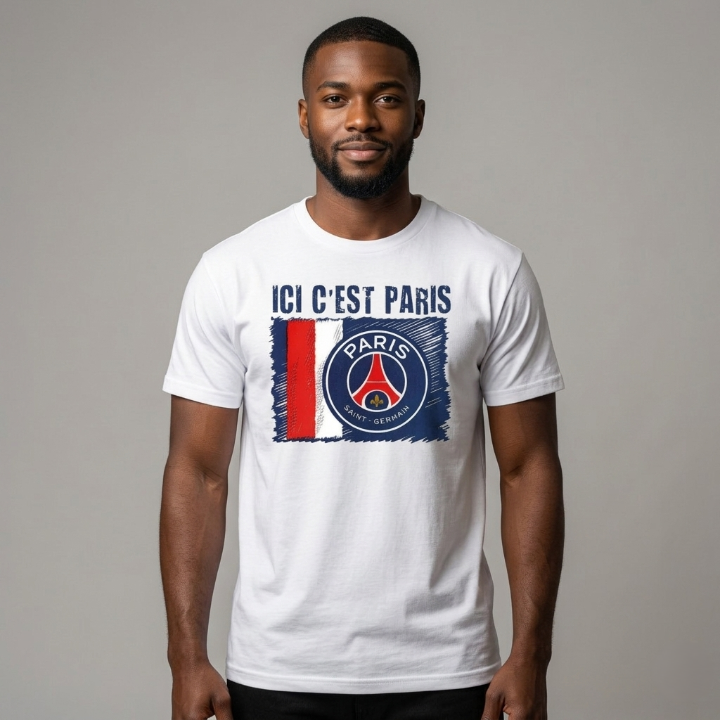 Tshirt - PSG emblème, ici c'est Paris.