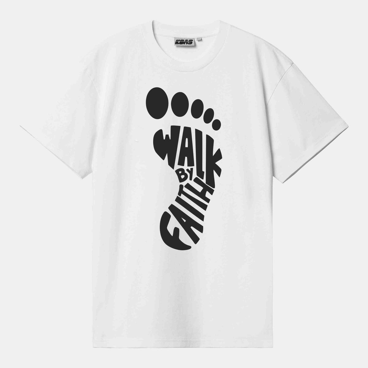 Tshirt - Walk By Faith Footprint.