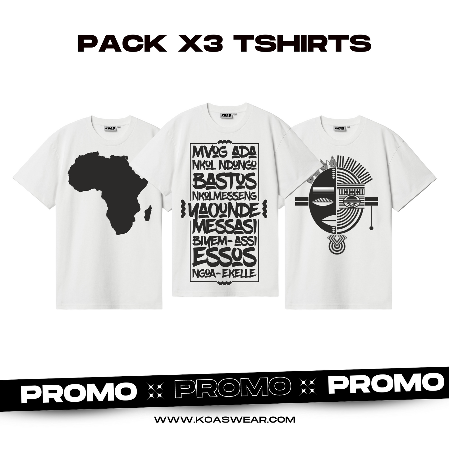 Tshirt Pack X3 Afro